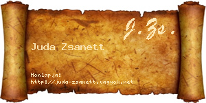 Juda Zsanett névjegykártya